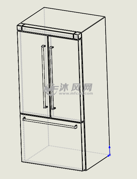 三开门冰箱模型