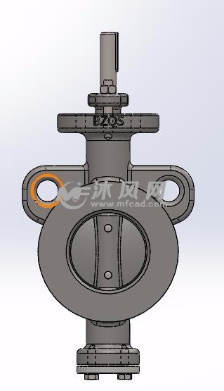 dn50-d76-6通风蝶阀三维模型 - 阀体图纸 - 沐风网