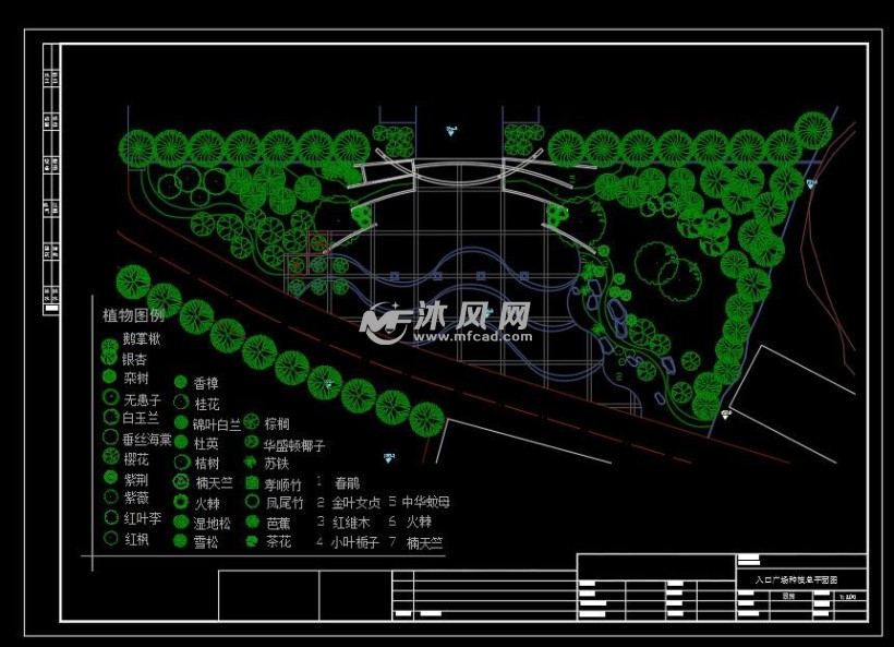 入口广场种植总平面图