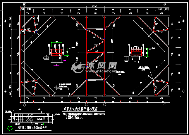 桩基础及基坑支护桩布置结构施工图