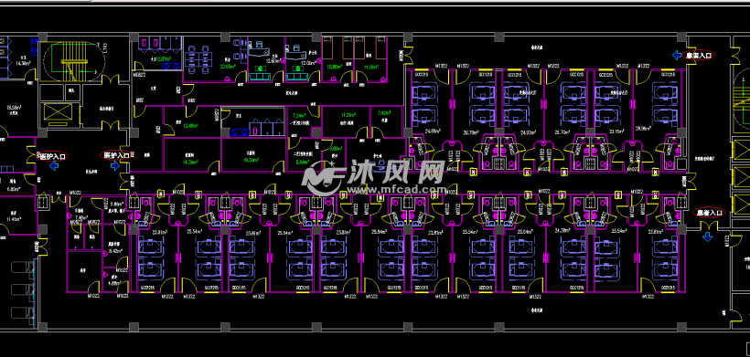 四层血液透析及负压病房布局设计