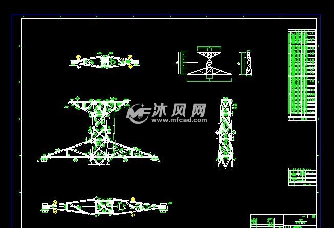 高压线架设桁架铁塔结构图