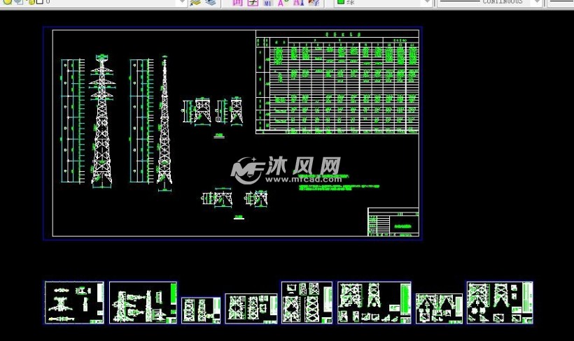 高压线架设桁架铁塔结构图