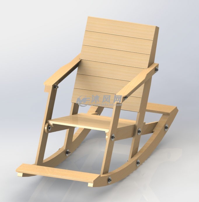 木质摇椅模型设计图纸