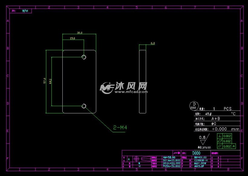 三联片端子五金模具 - 冲压模具图纸 - 沐风网