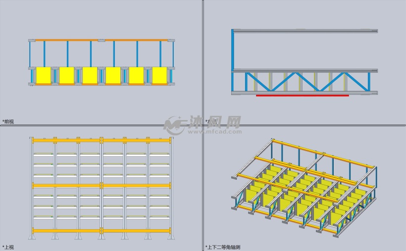 立体单元-货架 - 商业专用设备图纸 - 沐风网