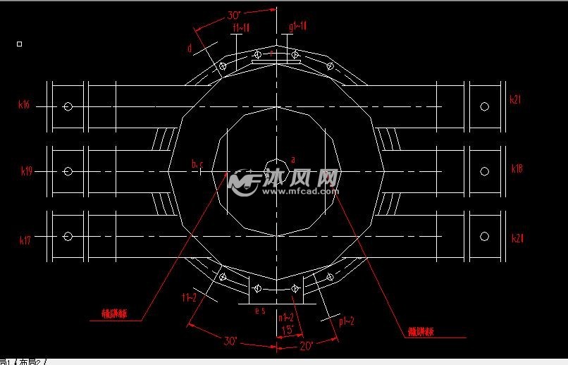 多层塔盘蒸馏填料塔 - 分离压力容器图纸 - 沐风网