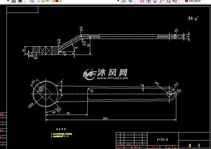 六种手扳球阀结构零件图