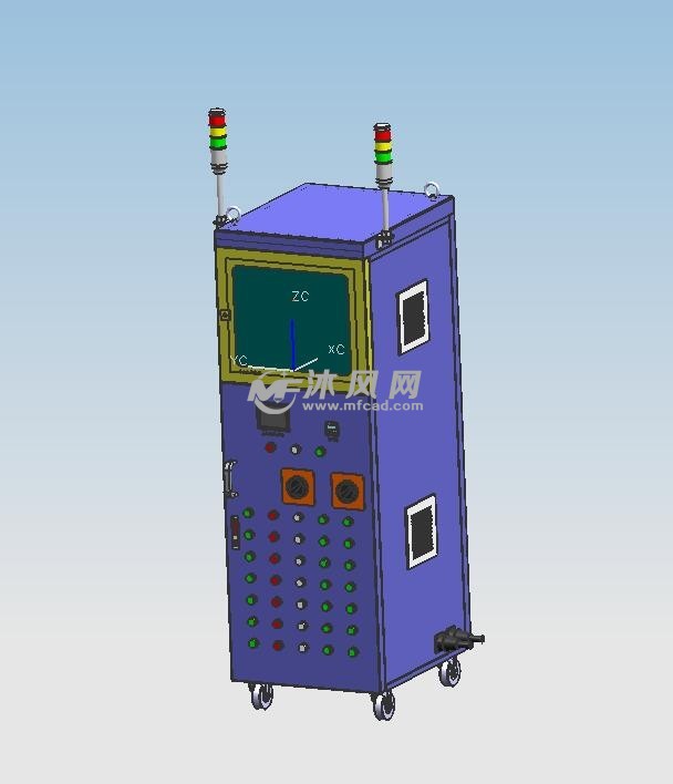 自动化设备电气控制柜模型设计图