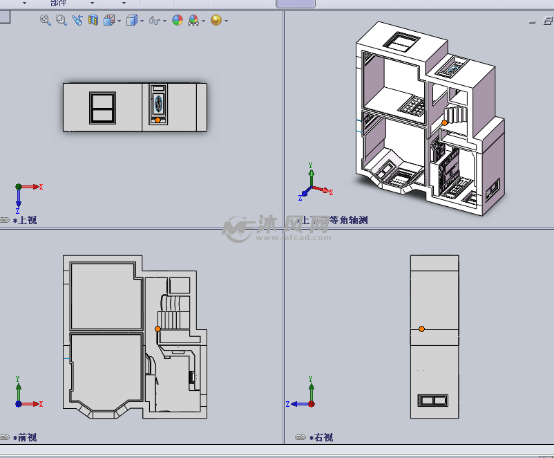 一楼的房屋设计模型三视图