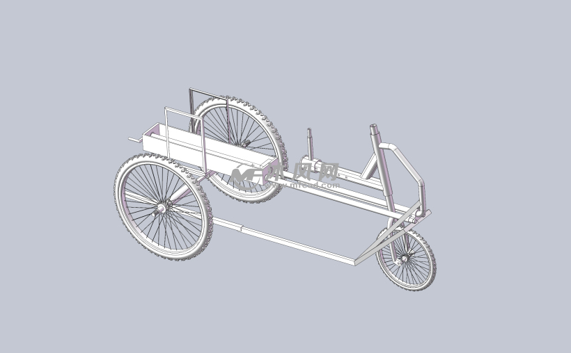 三轮车(3d)设计模型 - 非机动车及附件图纸 - 沐风网