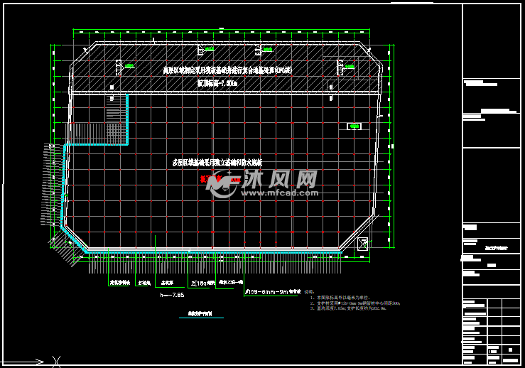 钢管桩锚索基坑支护方案设计图