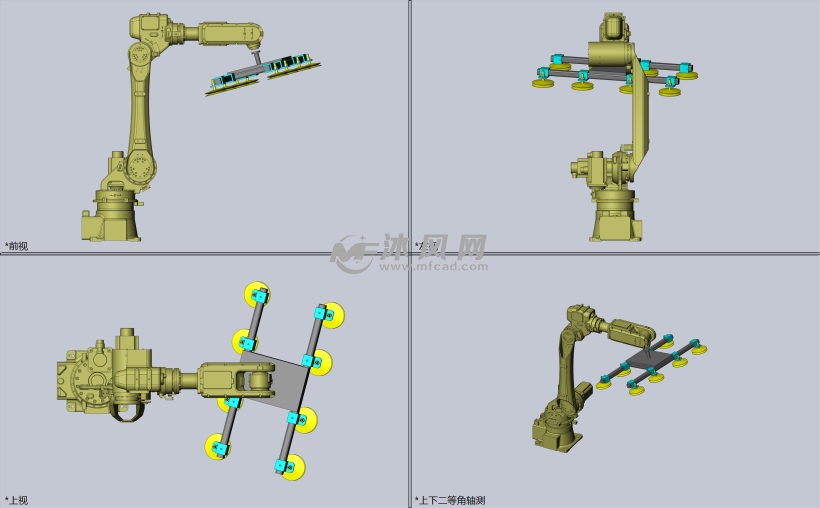 吸盘搬运机械手设计 - 机器人模型图纸 - 沐风网