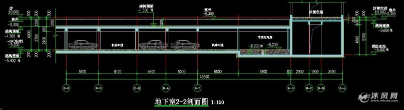 地下停车场cad施工图