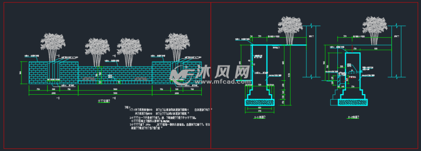 景观挡土墙 总图