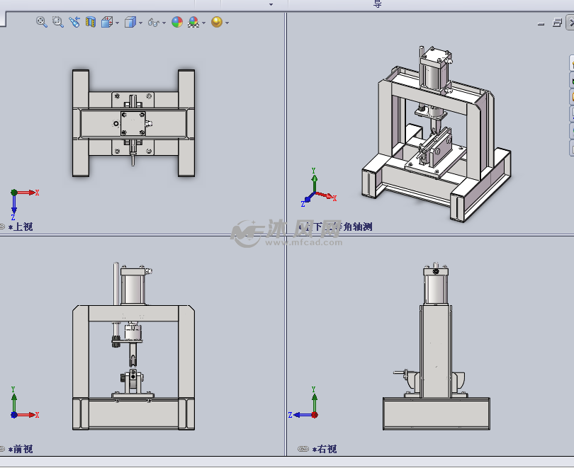 折弯夹具设计模型三视图