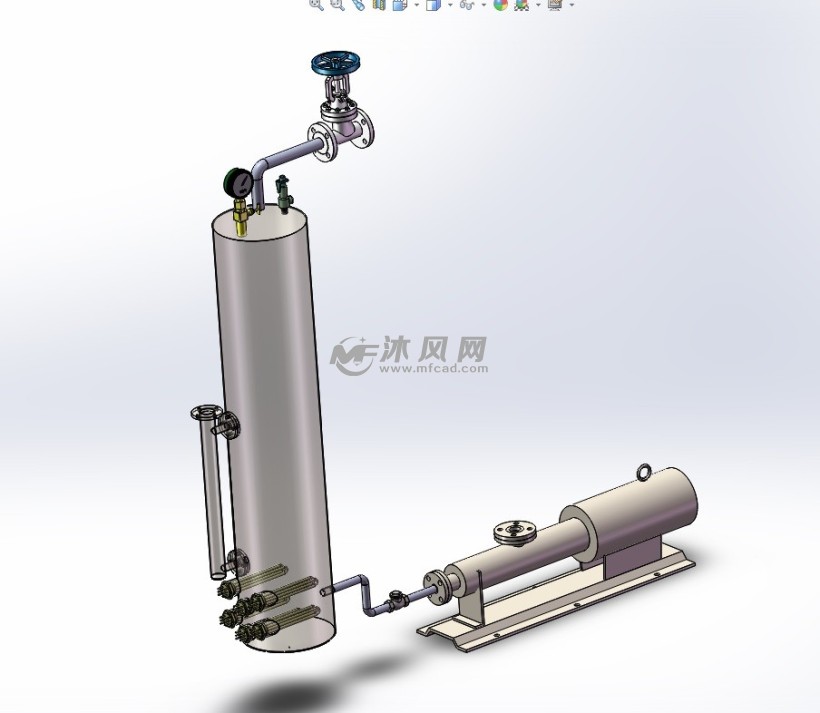 简易电加热蒸汽发生器-装配图