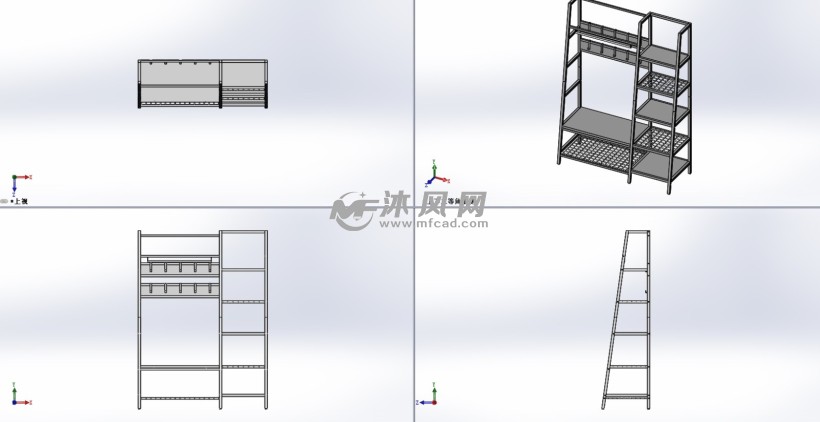 铁艺置物架安装图 - 日常用品图纸 - 沐风网