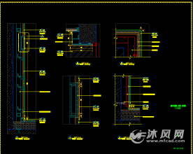 墙面节点cad大样图