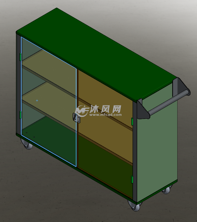 移动工具柜设计 - 工位器具图纸 - 沐风网