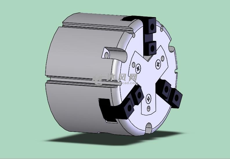 nfc3 - slide 3爪型气动卡盘模型