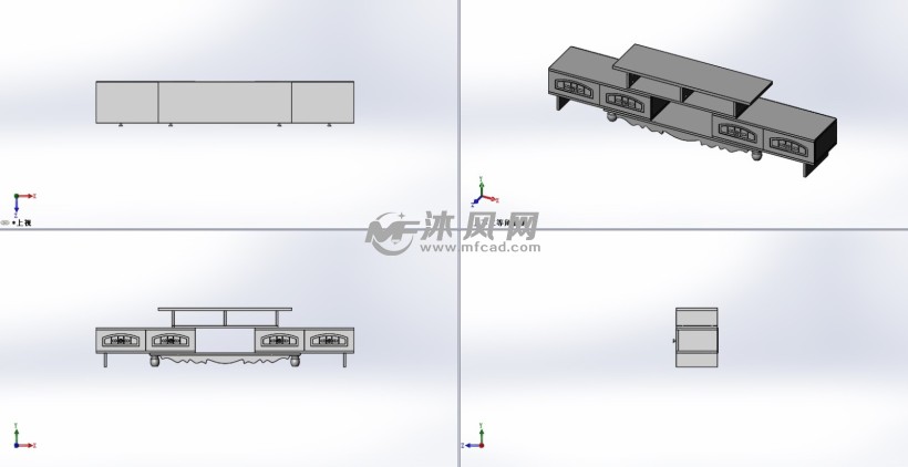 电视柜三视图