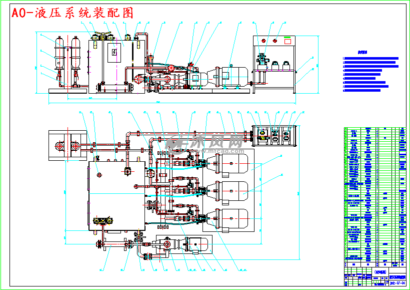 a0-液压系统装配图