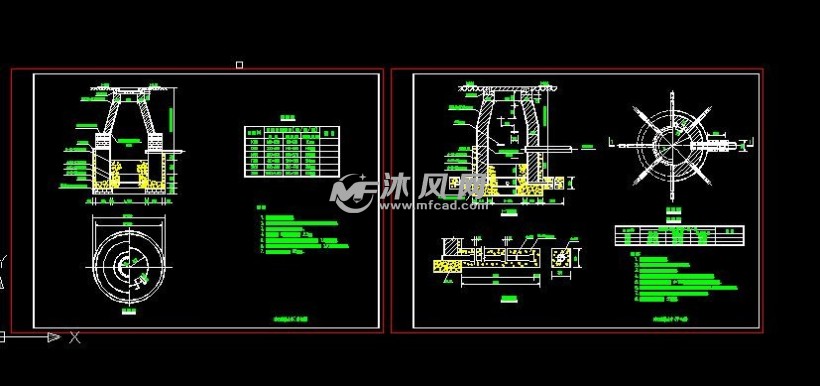 两种砖石砌渗水井结构施工图