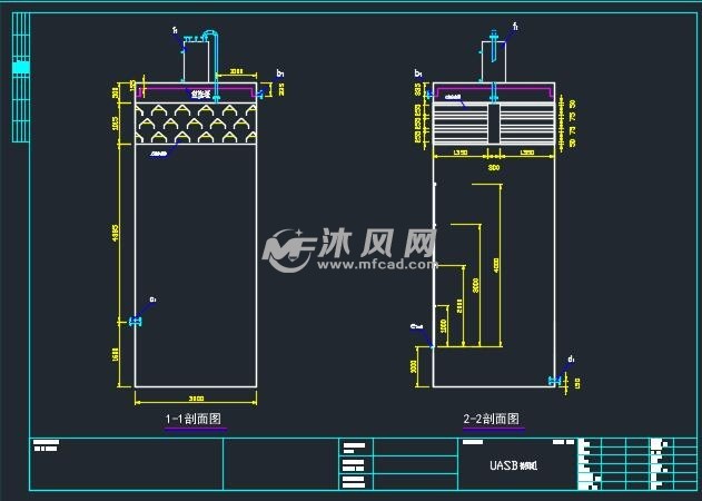 一体化uasb厌氧反应器制作详图