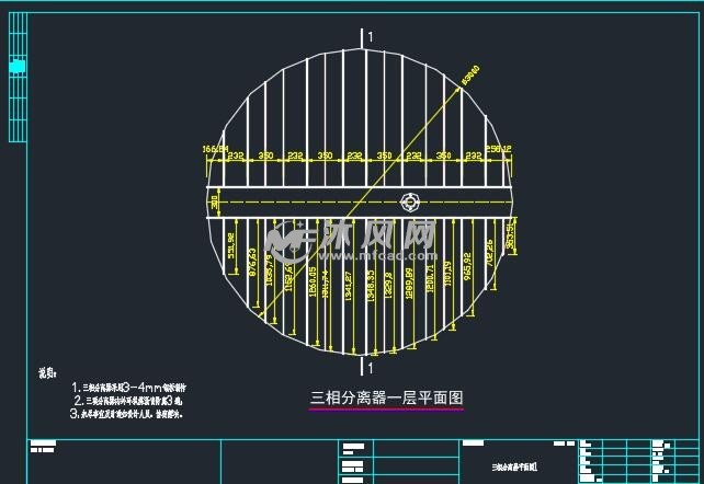 三相分离器一层平面图