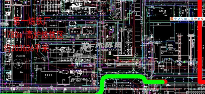 某钢厂总平面工艺布置图