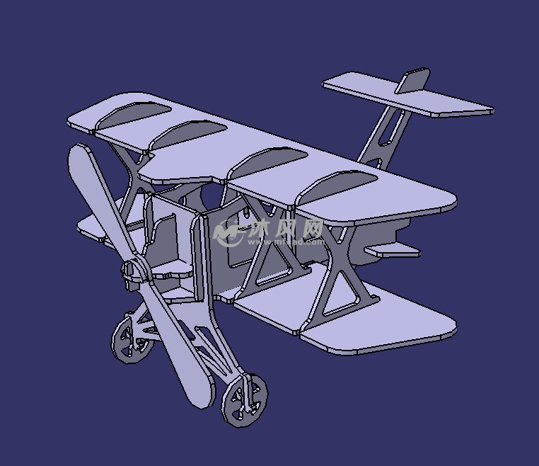 拼装飞机模型 - 玩具公仔图纸 - 沐风网