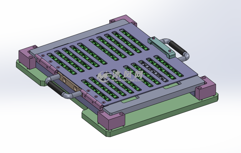 pcb板治具装配体 工装图纸 沐风网