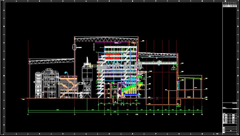 某垃圾焚烧发电厂主厂房工艺方案图合集