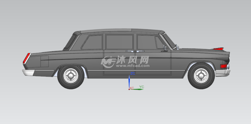 红旗汽车 侧视图