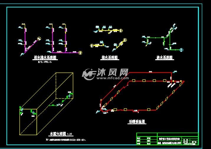 2台dzl14锅炉房工艺及水暖设计图