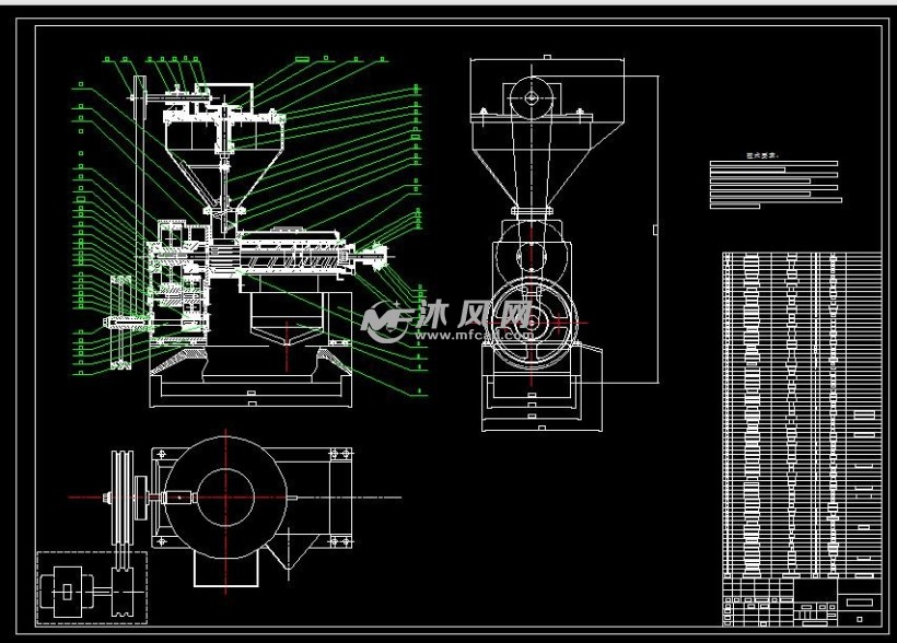 榨油机总装图