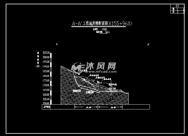 抗滑桩及人字型骨架护坡滑坡治理施工图