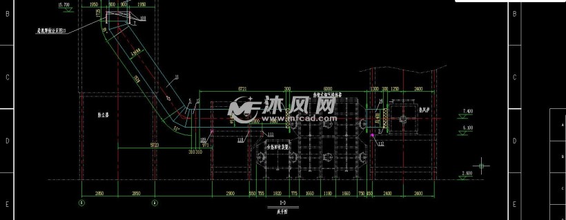 锅炉烟气排放改造除尘器系统烟道 - 暖通图纸 - 沐风网