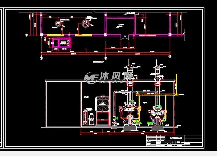 重油锅炉,导热油炉设计图 - 换热压力容器图纸 - 沐风