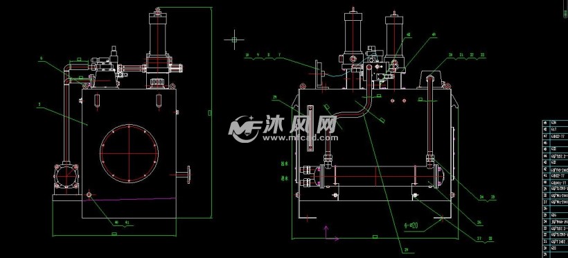 某液压站总装配图 泵图纸 沐风网