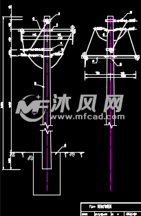 某架空电力线杆图纸