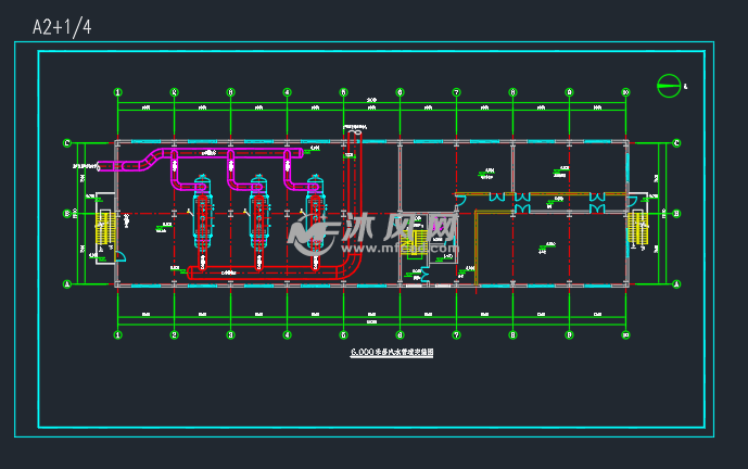 6米层管道布置图