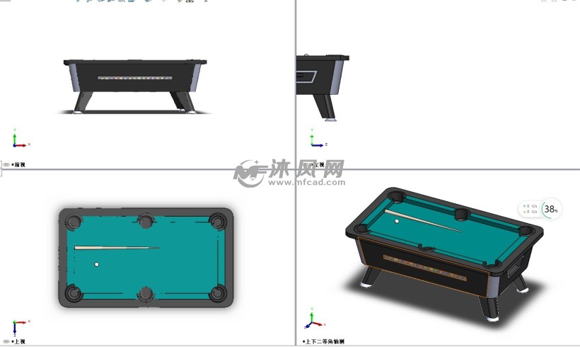 台球桌模型设计图纸