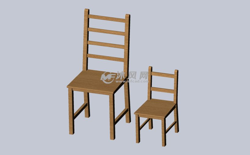 二种实木椅子模型