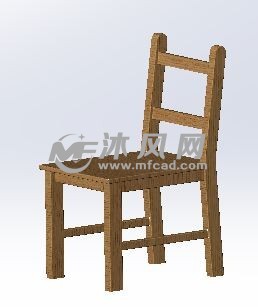 二种实木椅子模型 - 椅图纸 - 沐风网