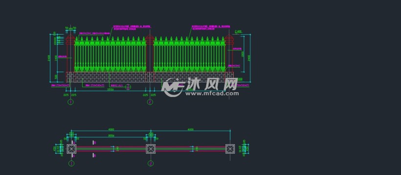 学校围墙施工图
