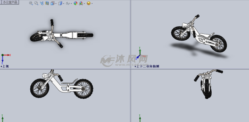 儿童自行车设计模型三视图