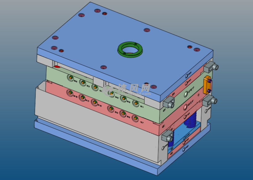 汽车塑料盖模具3d