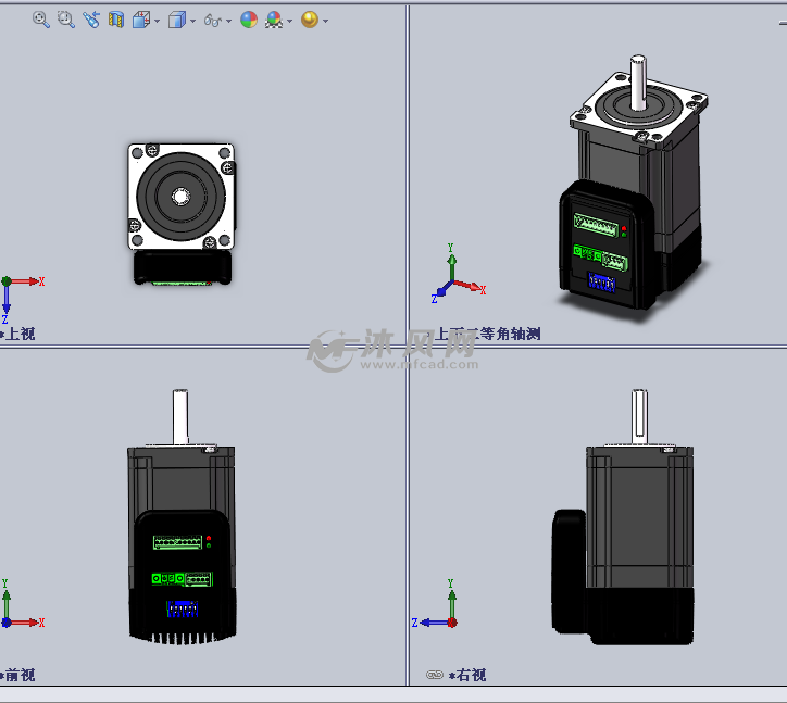 闭环伺服马达设计模型 电机图纸 沐风网